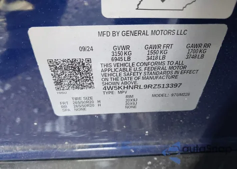 2024 Acura Zdx A-Spec из США, поврежденный, VIN 4W5KHNRL9RZ513397